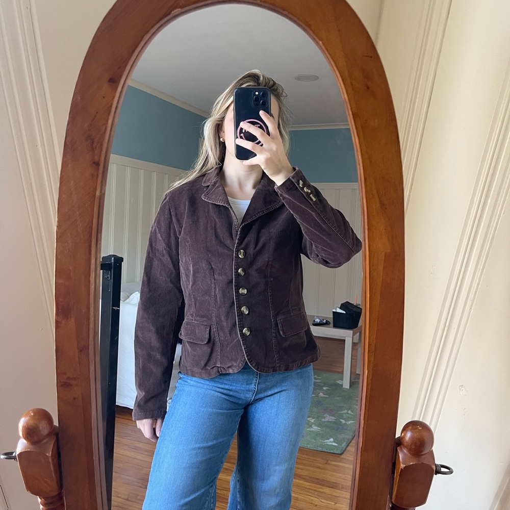 St. John's Bay Dark Brown Corduroy Blazer
